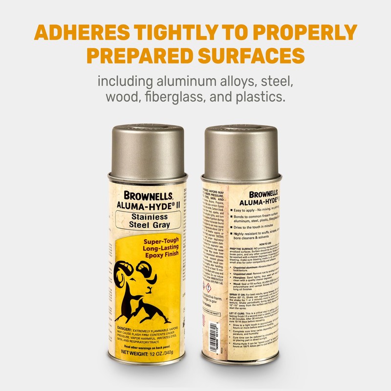 Brownells Aluma-Hyde II Epoxy Based Firearm Finish Spray Coating Protection