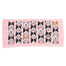 Face Towel [Furetenbu-san] Printed Long Towel, 13.4 x 29.5 inches (34 x 75 cm), Cotton, Cute, Okaki Series