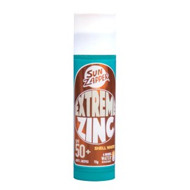 Sun Zapper (Shell White) Extreme Zinc Mineral Sunscreen Stick – SPF 50+ UVA/UVB Protection – White Color – Made in Australia