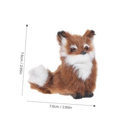 BUGUUYO 3Pcs Small Plush Fox Figurines Adorable Furry Animal Ornaments for Christmas Tree Desktop Decoration Hanging Decor
