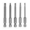 sourcing map 5Pcs Square Head Screwdriver Bits SQ1, SQ2, SQ2.7,