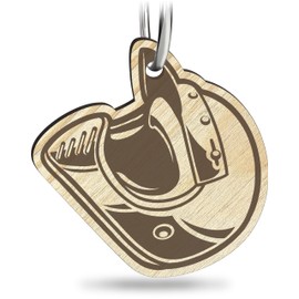 Biker Geschenk - Motorradhelm Schlüsselanhänger handgemacht aus Holz, Glücksbringer, Motorradfahrer Geschenk, Geschenk Motorradführerschein, Geschenke Motorrad, fahr vorsichtig