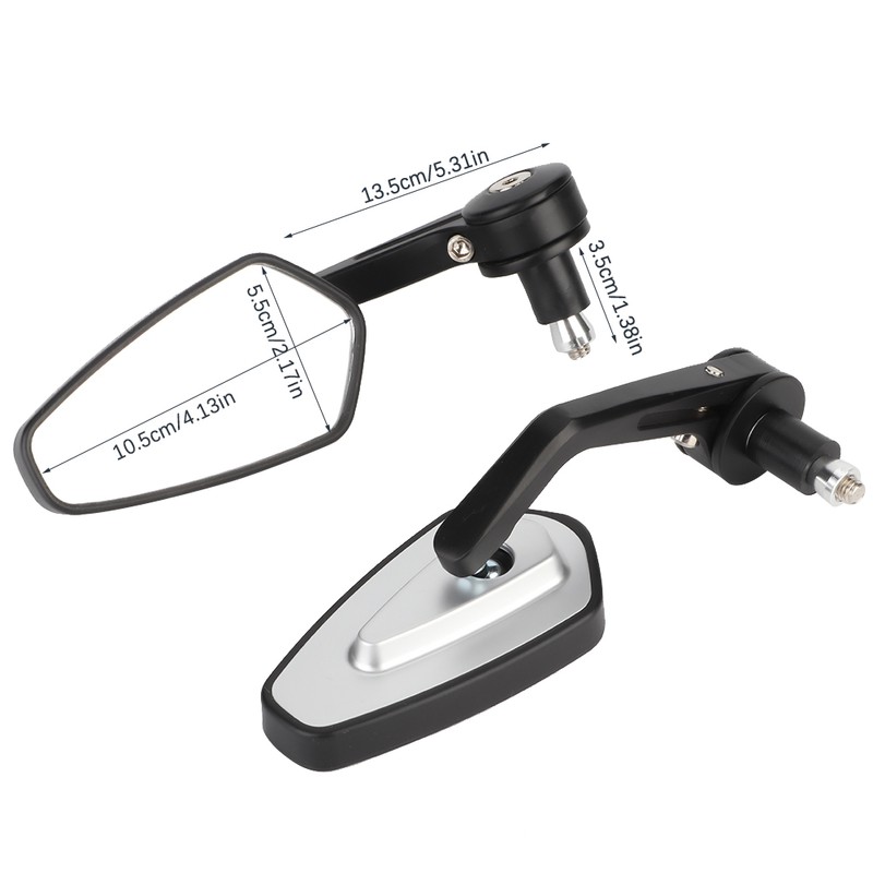 2Pcs Motorcycle Modified Rearview Mirror Reflective Rear View Side Mirrors