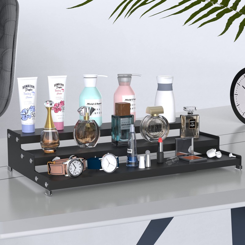 Jojocross Spice Rack Organizer 3 Tier Expandable Display Shelf(12.8"-24.01" W)