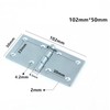 2PCS 102 * 50mm Folding Butt Hinges,Zine Plated Door Hinges,Flap