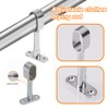 2 Pack Oval Coat Rails, Chrome Plated Steel, Pipe Bearing