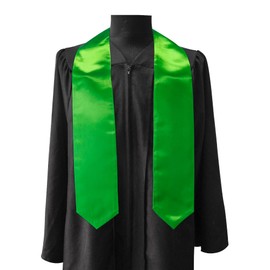GraduationMall Unisex Adult Plain Graduation Stole 72" Kelly Green