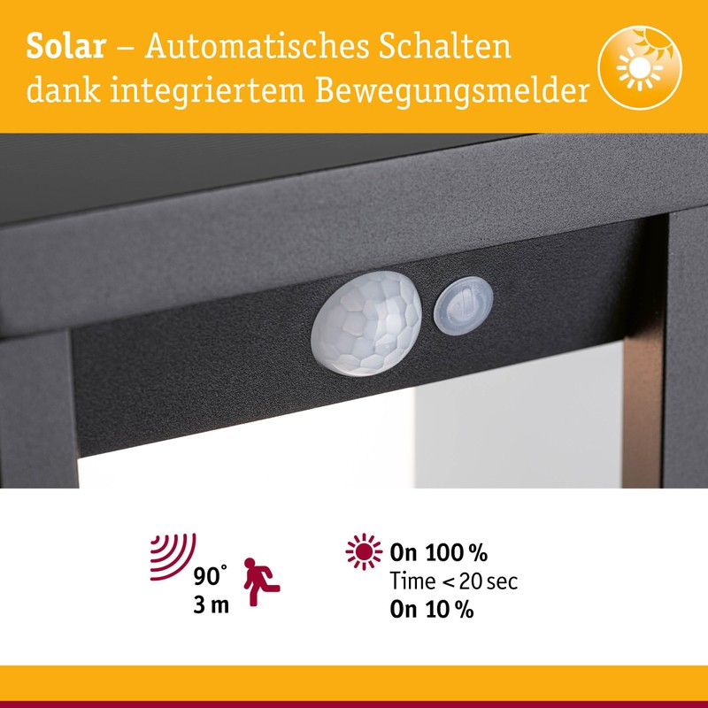 Paulmann Neda 94577 LED Solar House Number Light with Motion