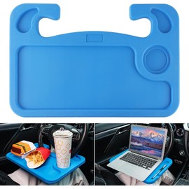 JUSTTOP Car Steering Wheel Desk, Travel Car Accessories, Car Stand Trays for Eating, Multipurpose Car Steering Wheel Desk Tray Table(Blue)