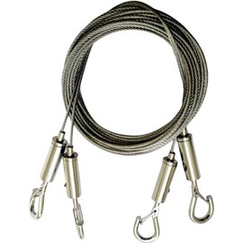 QLXHBOT Adjustable Picture Hanging Wire，6.6FT/2m Mirror Frame Kit, Heavy Duty Stainless Steel Wire Rope for Mirror Hanging Hardware, Silver 2Pcs