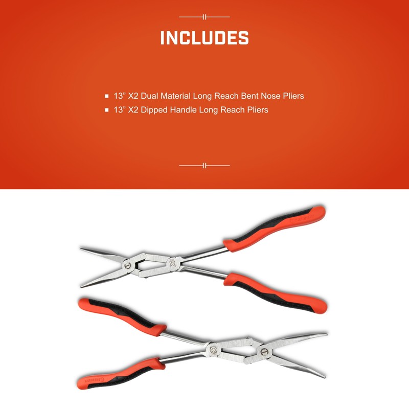 Crescent 2 Pc. X2™ Straight and Bent Long Nose Dual