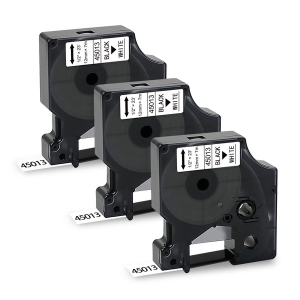 Meritom 45013 Compatible with Dymo D1 Label Tape 12 mm