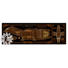 Firefly (Serenity) Class Transport Schematics Print - 36x11.75