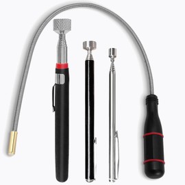 4 Stück Magnet Teleskopmagnet Stabmagnet Extra Stark，Flexible Rmagnetheber Greifer,Stift Teleskop，Stabmagnet Teleskopstab (1.5LB 3LB 5LB 10LB)