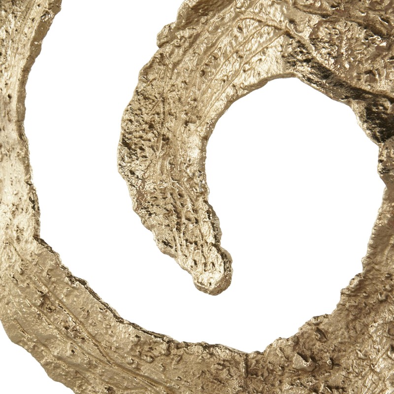 Deco 79 Aluminum Metal Abstract Decorative Sculpture Textured Spiral Home