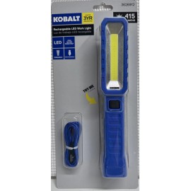 Kobalt Rechargeable LED 415 Lumens Handheld Work Light, Dimmable, NEW
