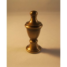 Lite Accents Lamp Finial-MODERN URN-Aged Brass Finish, Machined and Highly Detailed-FS