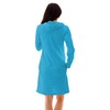 Aquarti Women's Bathrobe with Zip, Striped Pattern - l