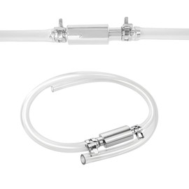 BWBWND Car Brake Bleeder Hose, One Way Check Valve Clutch System Bleeding Tool Kit with Tube & Clamp, Hydraulic Brake Fluid Bleeder Hose Replacement for Most Cars Motorcycles