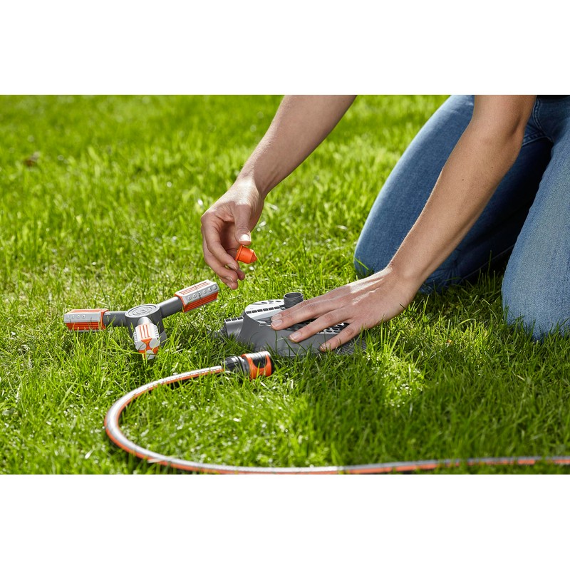 Gardena 2062-20 Rotary Sprinkler, Mambo Sprinkler, Sprinkler Range 9.6 -