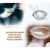 BRICOMIRAS Stainless Steel 20 cm Kitchen Strainer, Fine Mesh for