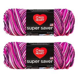 Red Heart Yarn Red Heart Super Saver Pooling 2Pack Berry