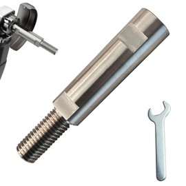 Neeki 4-1/2" Stainless Angle Grinder Arbor Extension Shaft, 5/8"-11 Thread Arbor Extender Adapter with 1-1/2" Thread Length, Suitable for 8" Polishing Buffing Wheel, Airway Wheel