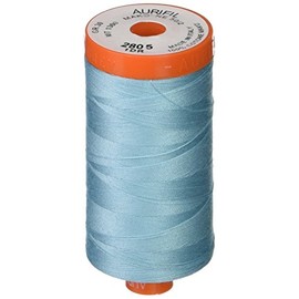 Aurifil Mako Cotton Thread Solid 50wt 1422yds Light Grey Turquoise
