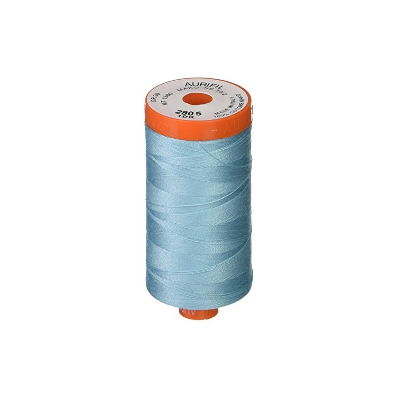 Aurifil Mako Cotton Thread Solid 50wt 1422yds Light Grey Turquoise