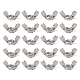 QXSKSLH M5 Wing Nuts Stainless Steel 304 Fasteners Parts Screws Hand Twist Tighten Ear Butterfly Nut,50Pcs