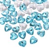 sourcing map 50Pcs Heart Rhinestones, 10mm Pointed Back Heart Glass