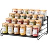 MAYZOLOP 4 Tier Spice Rack, Kitchen Cupboard Organiser, Black Detachable
