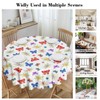 Round Tablecloth 150cm Butterfly Tablecloths Polyester Wipe Clean Table Cloth