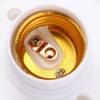 White E27 Round Plastic Base Screw Light Bulb Lamp Socket