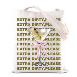 Filthy Martini Gift Dirty Martini Tote Bag Dirty Martini Lover Gift Martini Merch Soft Girly Handbag Cocktail Lover Gift (EXTRA DIRTY)