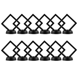 Schwebender Rahmen Vitrine 18 Stück transparente Münzaufbewahrungsbox Film Schmuck Display Halter für Muscheln, Nadeln, Halsketten, Medaillen (7 x 7 cm)