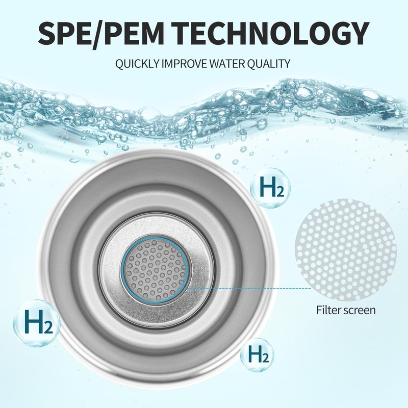 IOPW Hydrogen Water Bottle Generator, Stainless Steel Hydrogen Water Bottle,