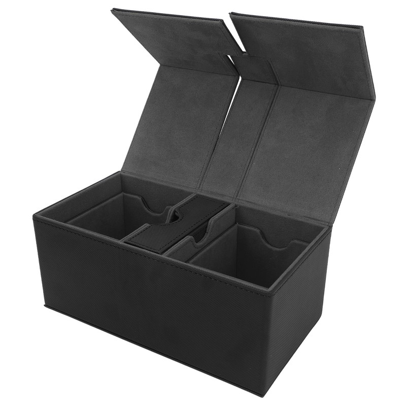 Card Deck Box with 3 Drawers Large Capacity Magnetic Closure