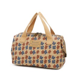 Smrcom Makeup Bag Cosmetic Bag For Women Girl Travel Makeup Bag Toilet Bag Zipper Organizer Bag Waterproof (Beige)