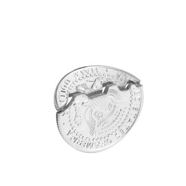Magic Coin Close Up Props American Bite Illusion Half Dollar for Magician