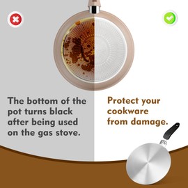 Induction Adaptor Plate Induction Adapter 13 cm Induction Plate for Coffee Pots and Cookware on Induction Hobs Made of Stainless Steel