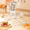 Large Silicone Kitchen Utensils Set with Holder, 25Pcs Cooking Utensil