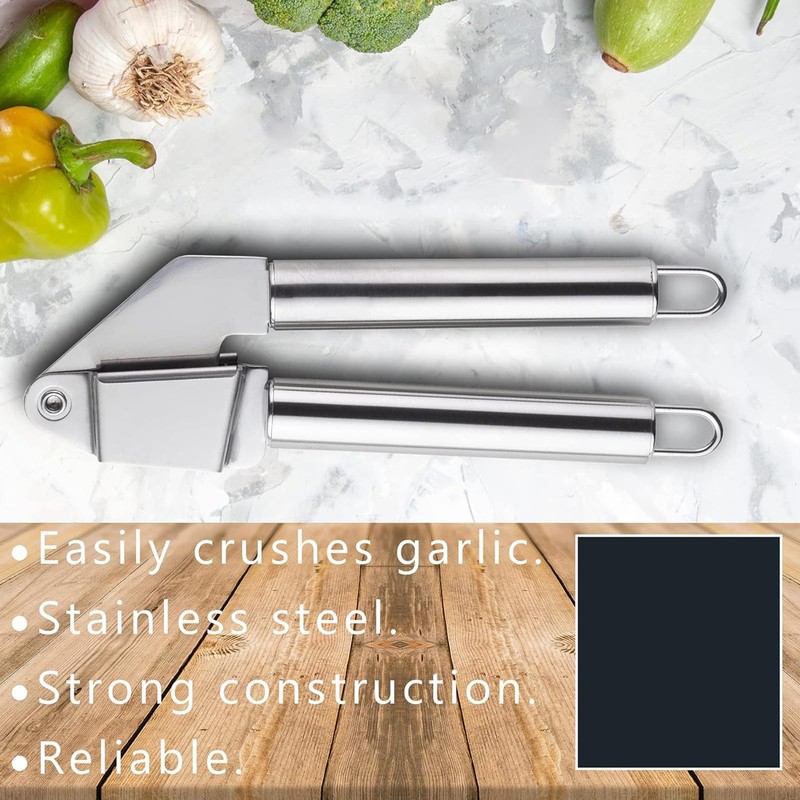 TRHDFW Professional Stainless Steel Garlic Press - No Need to