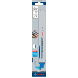 Bosch 5 x PRO Medium-Thick Metal S1137BEF Precise Reciprocating Saw Blade (for Pipes and Profiles Made of Metal, Non-Ferrous Metals, Length 225 mm, Professional Accessories Reciprocating Saw)