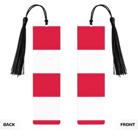 Polish Flag Print Wooden Bookmark Wood with Tassel for Reading,Perfect Present for Book Lovers