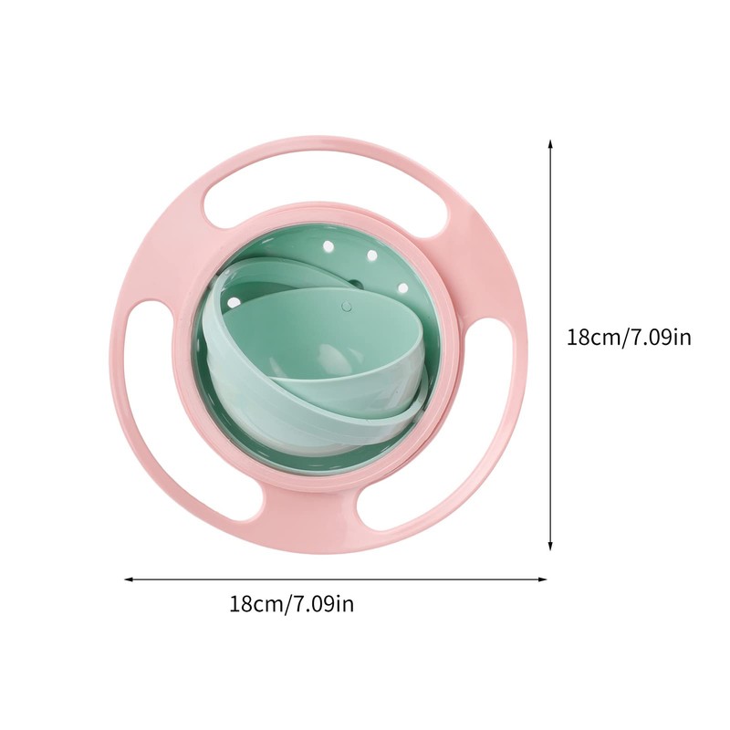 ZTL Gyro Bowl 360 Dgree Rotation Spill Resistant Gyroscopic Bowl