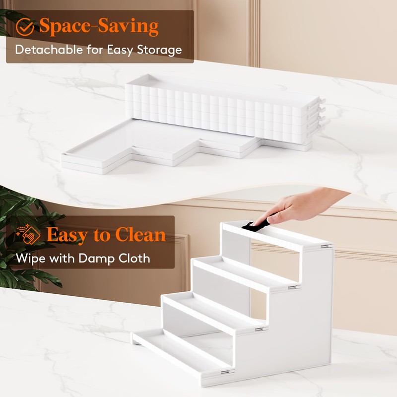 Lifewit Perfume Organizer with Fences, Plastic Cologne Stand, Tool-Free Assembly,