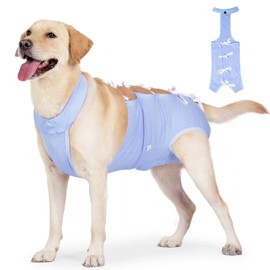 MEIAOJIA Postoperative Clothes, For Dogs, Plain, Binding, Knot, Alternative to Recovery Collar, Pet Postoperative Wear, Dog Clothes, Cats, Spring and Summer Clothes, Nursing Clothes, Skin Protection,
