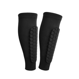 Zuzer 1 Pair of Children's Football Shin Pads with Honeycomb Pads, Breathable Elastic, Suitable for Skiing, Cycling, Mountaineering, for Men, Women and Teenagers