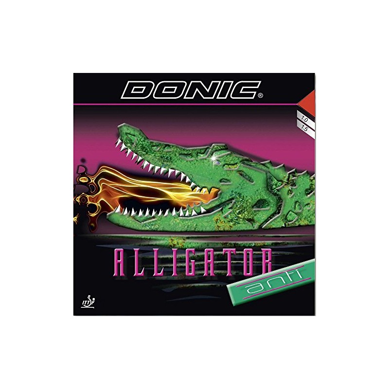 DONIC Alligator Rubber Anti, Black, 1.5 mm